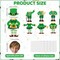 60Pcs St. Patrick's Day Paper Cutouts St. Patrick's Bulletin Board Decoration Leprechaun DIY Photo Craft Cutout Leprechaun Hat Classroom Supplies for Irish March Shamrock Party Chalkboard Wall Decor